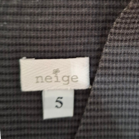 Neige Toddler Girl Charcoal Bubble Hem Pinafore Dress – Vintage Classic Style 5T - Picture 4 of 5